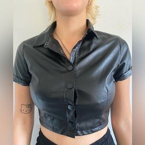 Pretty Little Thing Leather Top